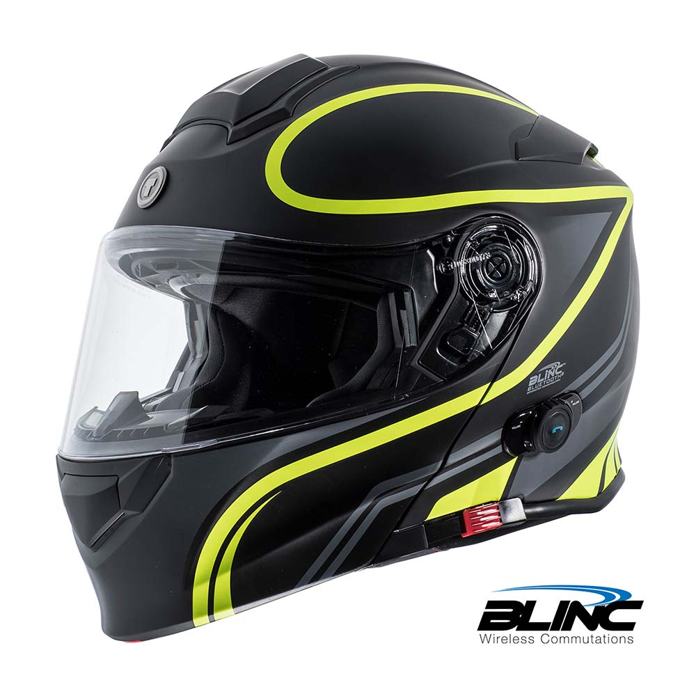 Yellow bluetooth online motorcycle helmet