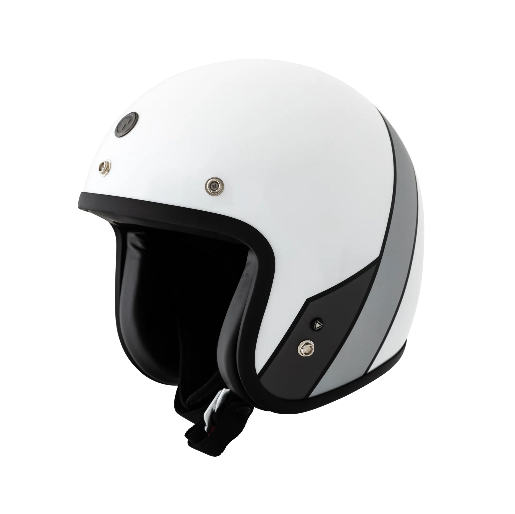 3 quarter motorcycle helmets Pearl White & Leather Open Face 3/4 Beasley Helmet Everything you love in a Maywood helmet has been upgraded here to maximize your ride Retro Helmet Helmets For Cruisers
