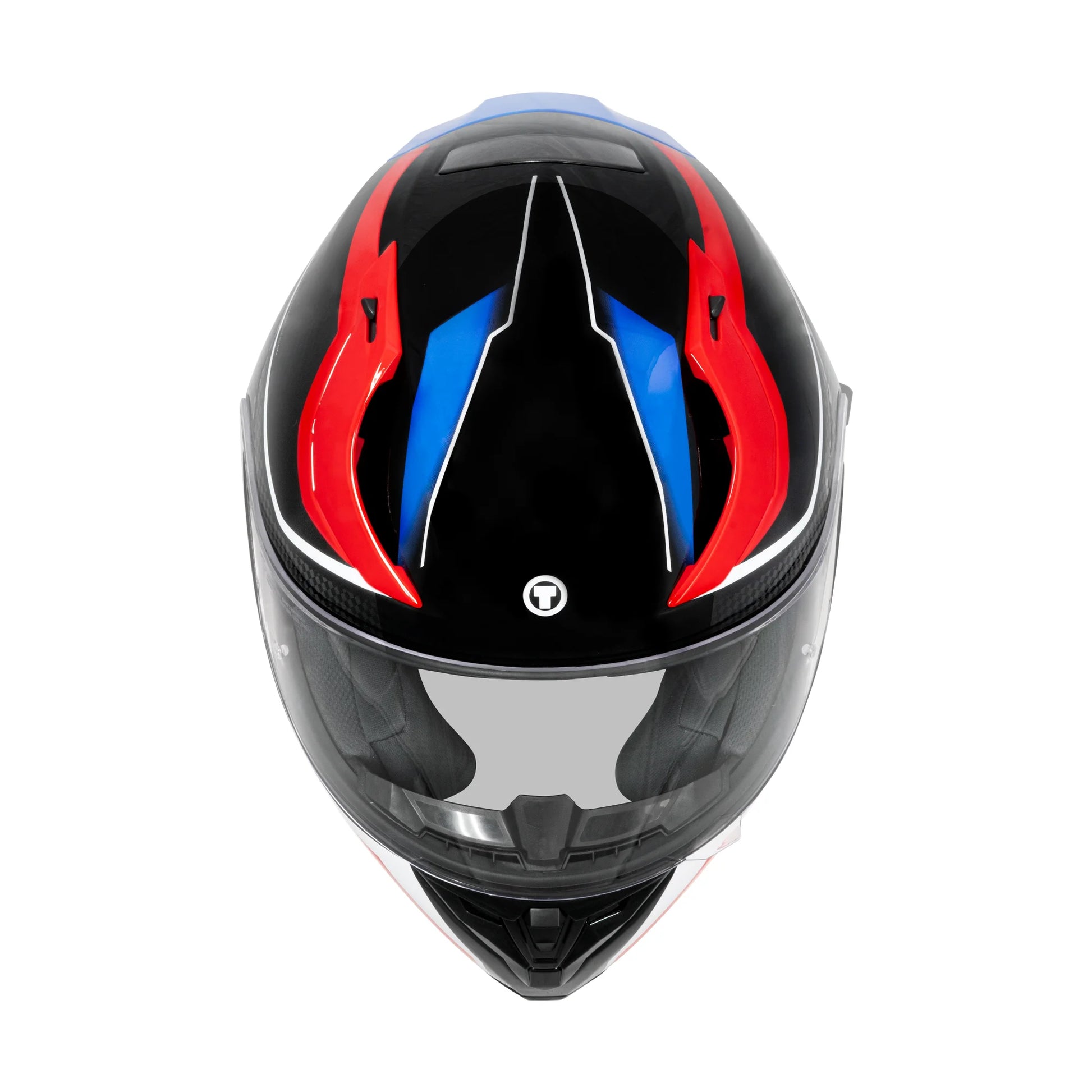 bmw motorcycle helmets red white and blue Torc T-15 Motorcycle Full Face Helmets Route Blue Red – TORC