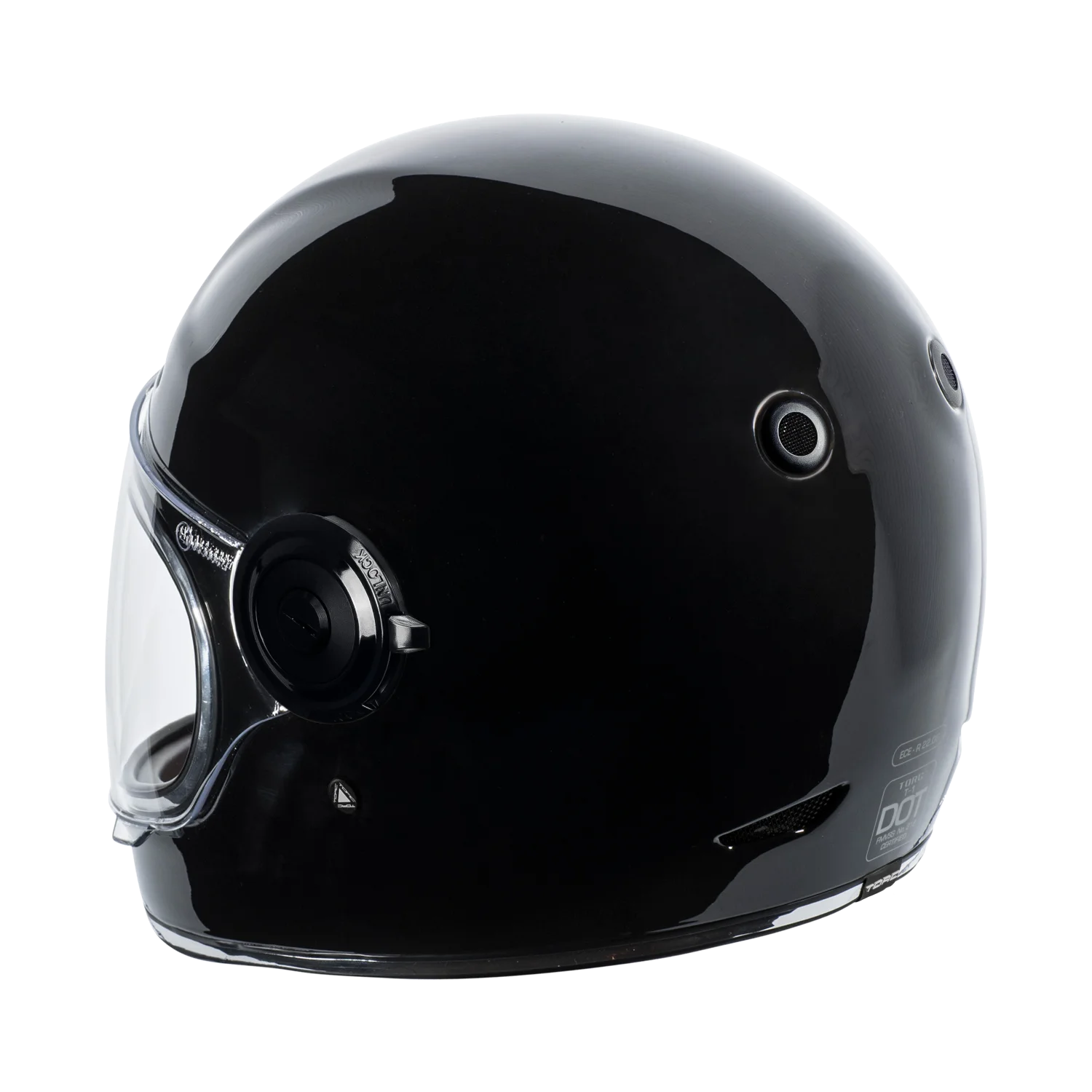 face on back of a motorcycle helmet TORC T-1 Retro Full Face Motorcycle Helmet XXL / Gloss Black