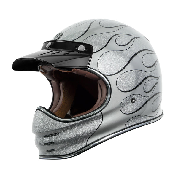 TORC T-3 Full Face Retro Moto Helmet Gloss Black