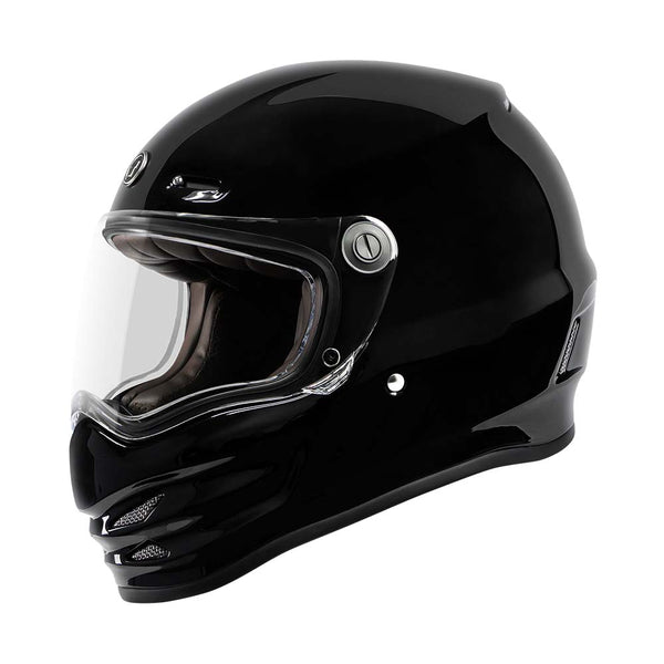 TORC Pomona Full Face Retro Motorcycle Helmet Gloss Black