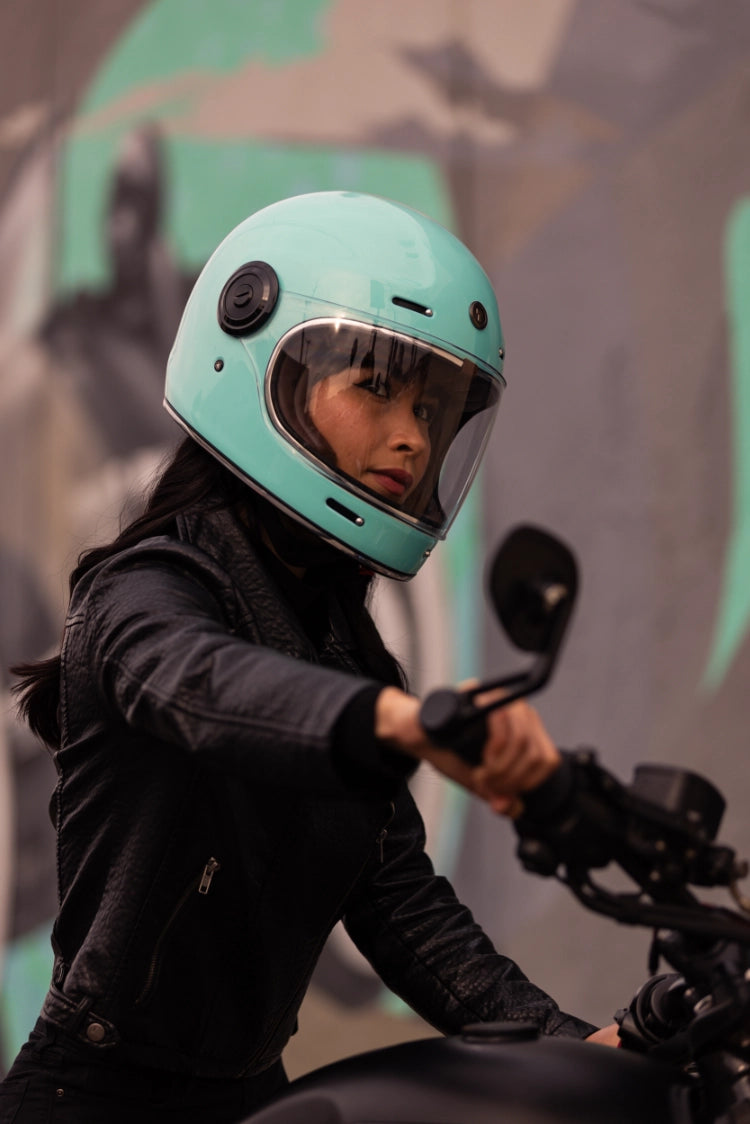 baby blue motorcycle helmet white flowers Torc T-1 Retro Full Face and adjustable intake ports for maximum comfort My New art-pice by @stilo_official