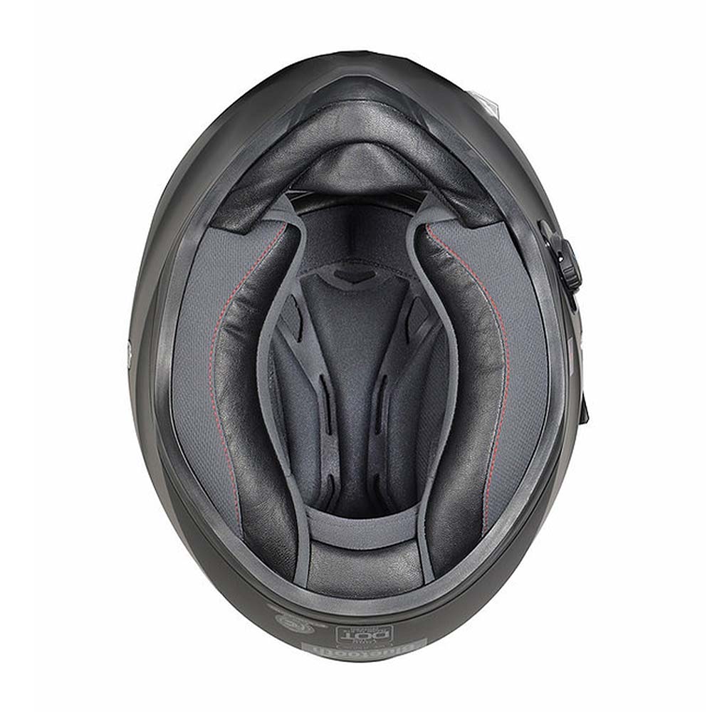 black helmet for motorcycle TORC T15B Bluetooth Integrated Full Face Motorcycle Helmet with Solid Color (Gloss Black,X-Large)