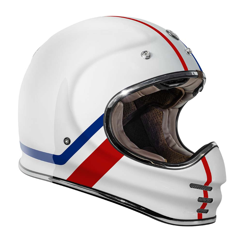 bell blue 3 4 helmet TORC T-3 Retro MX Full Face Helmet