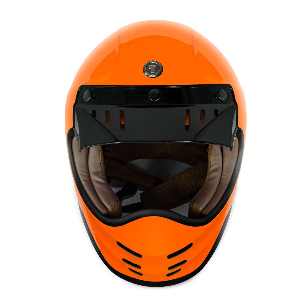bike helmets orange TORC T-3 Retro MX Full Face Helmet