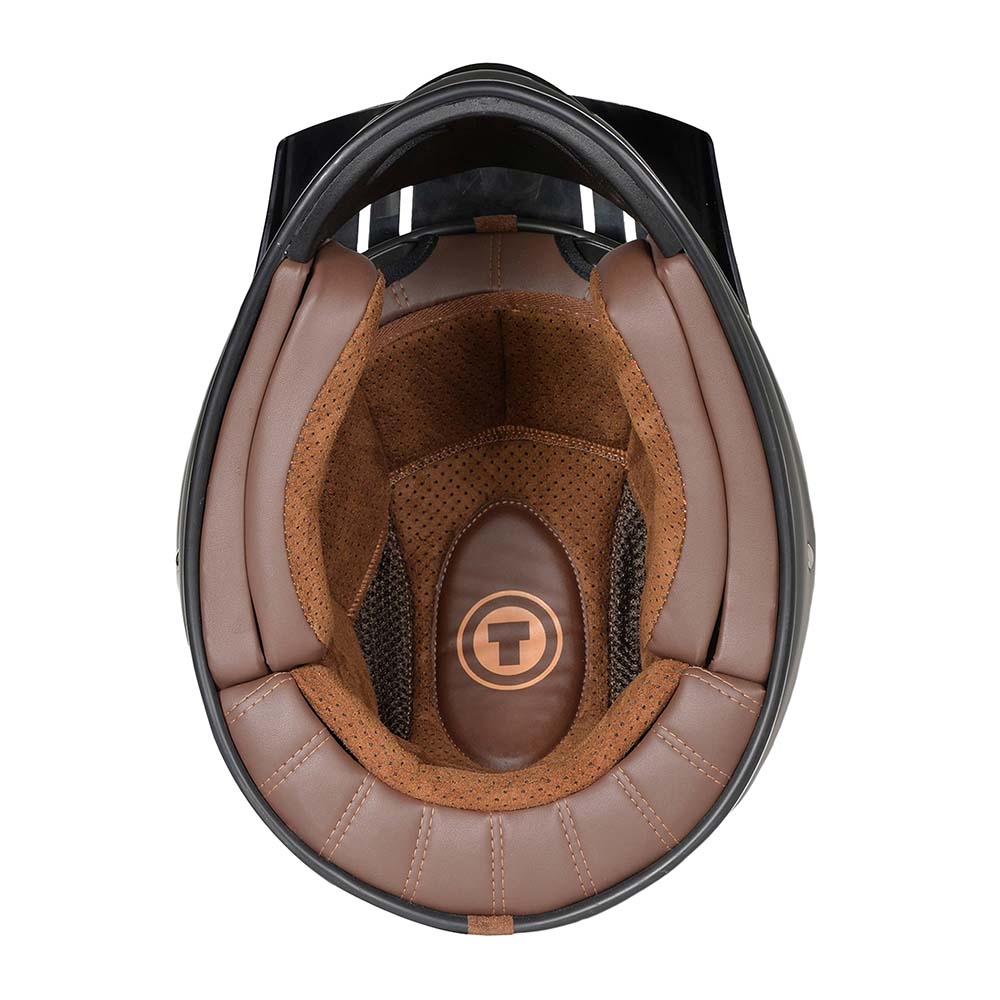 bell helmet blue brown TORC T-3 Retro Mx Full Face Helmet