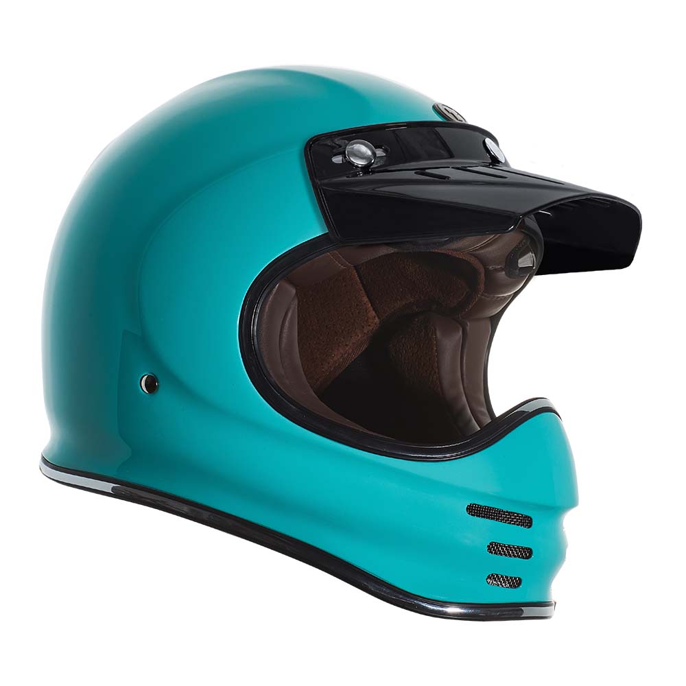 1987 turquoise bike helmet TORC T-3 Retro Mx Full Face Helmet