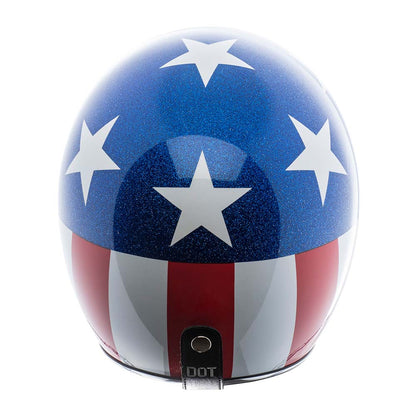 captain america dot motorcycle helmet TORC T-50 3/4 Open Face Retro Helmet Captain Vegas RWB