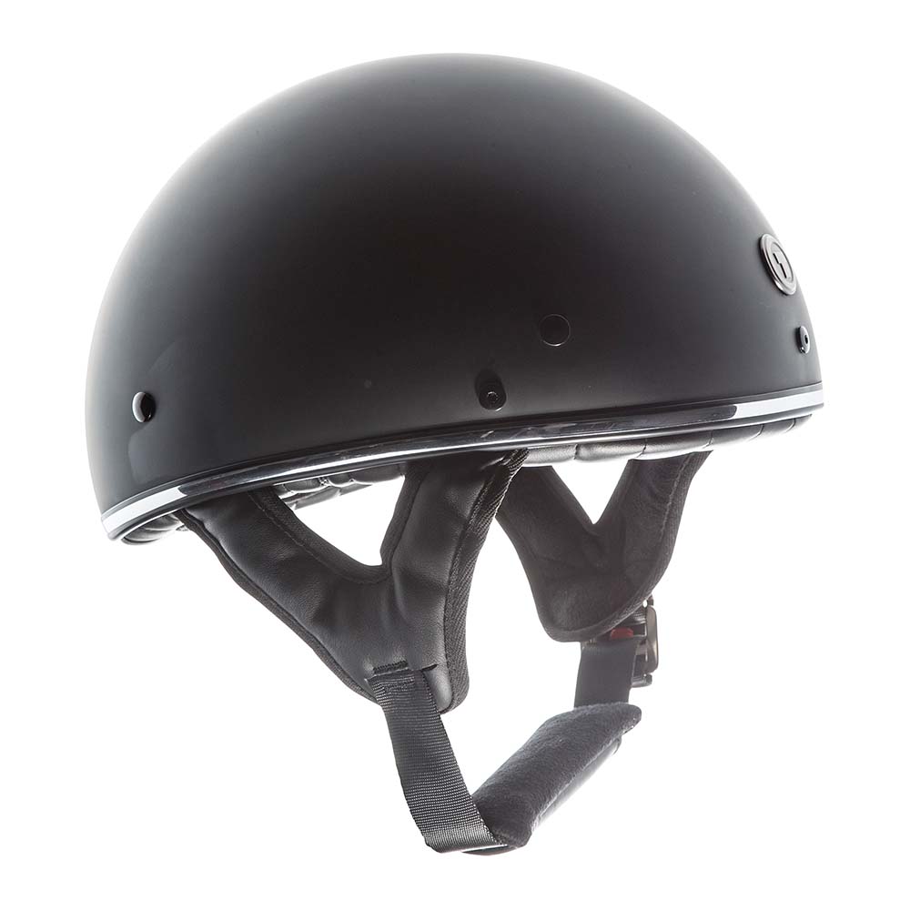 TORC Folsom Low Profile Half Face Helmet Matte Chrome